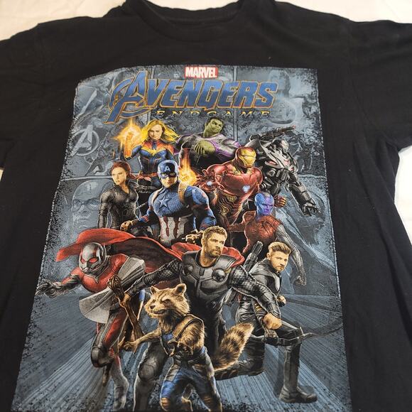 Marvel Avengers Endgame Casual T-Shirt Adult Mens Size Small S Black - Picture 1 of 9